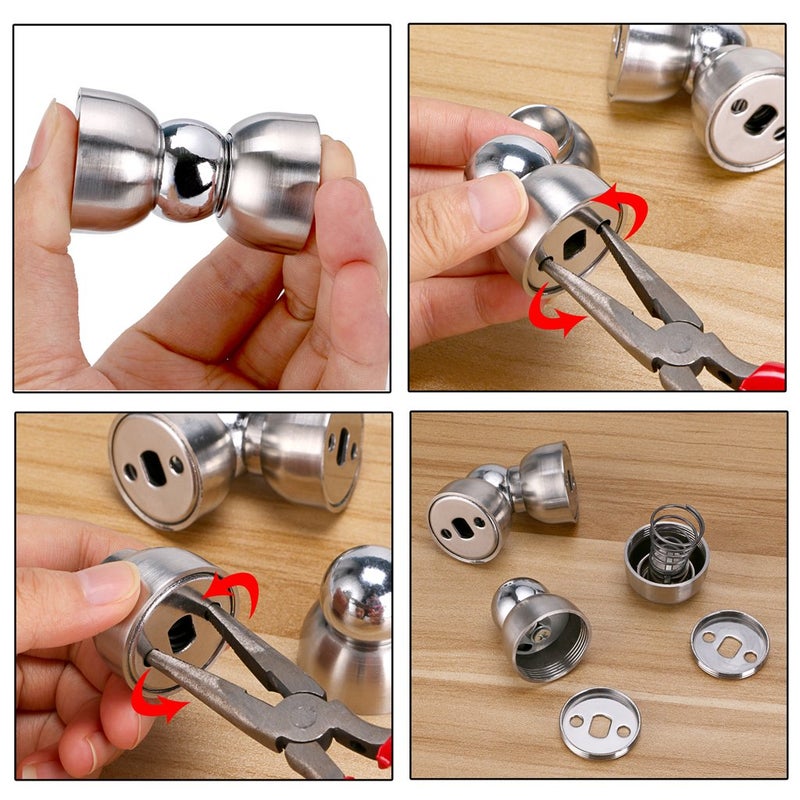 Sumnacon Powerful Magnetic Doorstop - 2 Pcs Stainless Steel Mini Door Stopper, Heavy Duty Magnetism Door Holder for Bedroom Bathroom Kitchen Home Office - Image 2